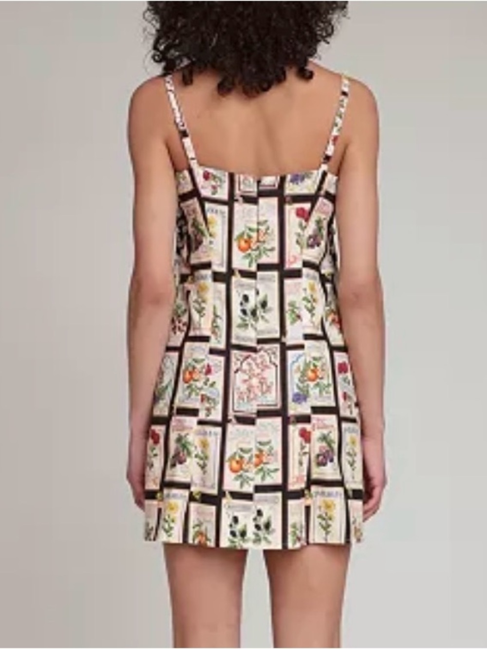 Avec Les Filles Botanical-Print Square-Neck Mini Dress in size 6 NWT - Picture 3 of 7